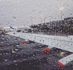 Saying goodbye to rainy England.